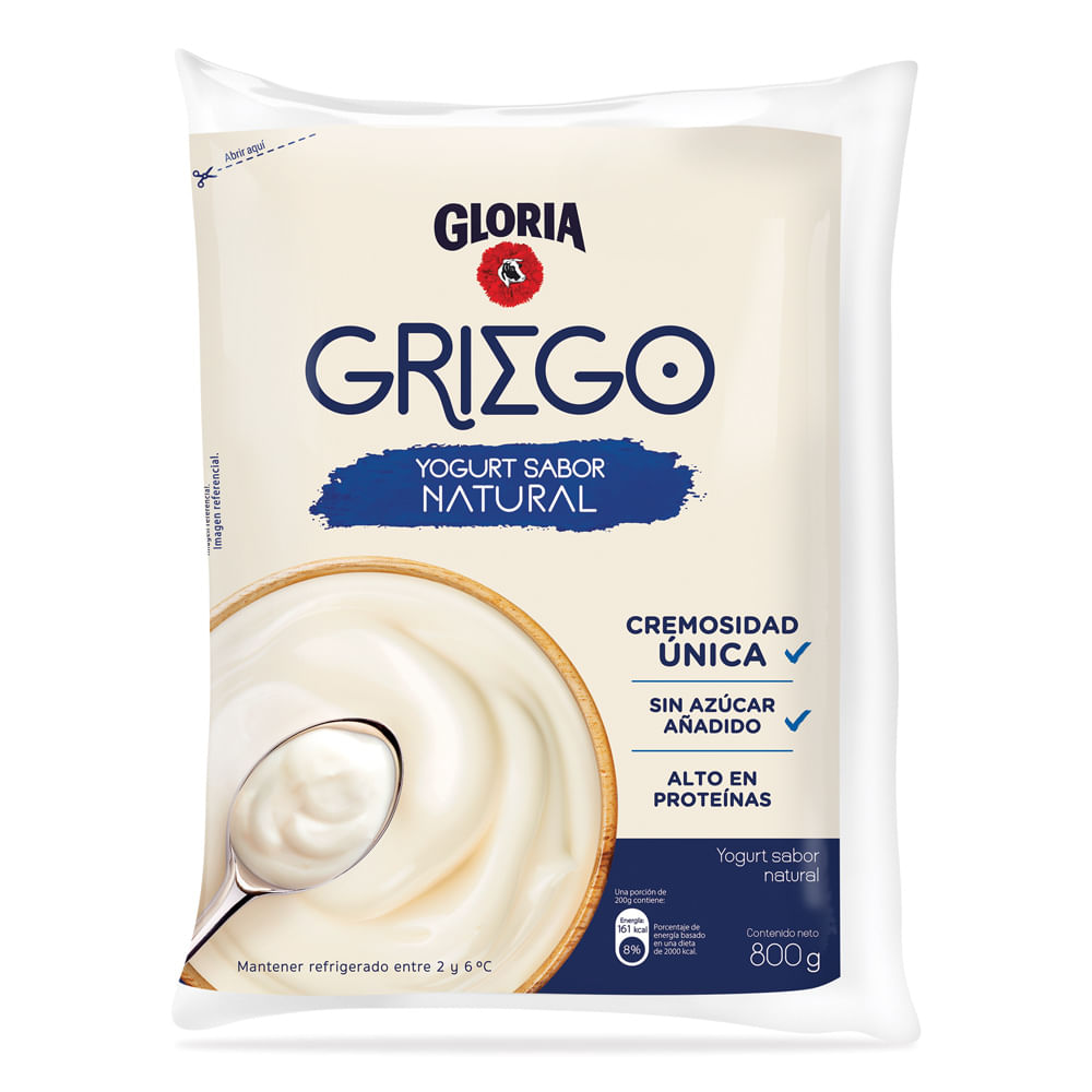 Yogurt Gloria Griego Sabor Natural 800g