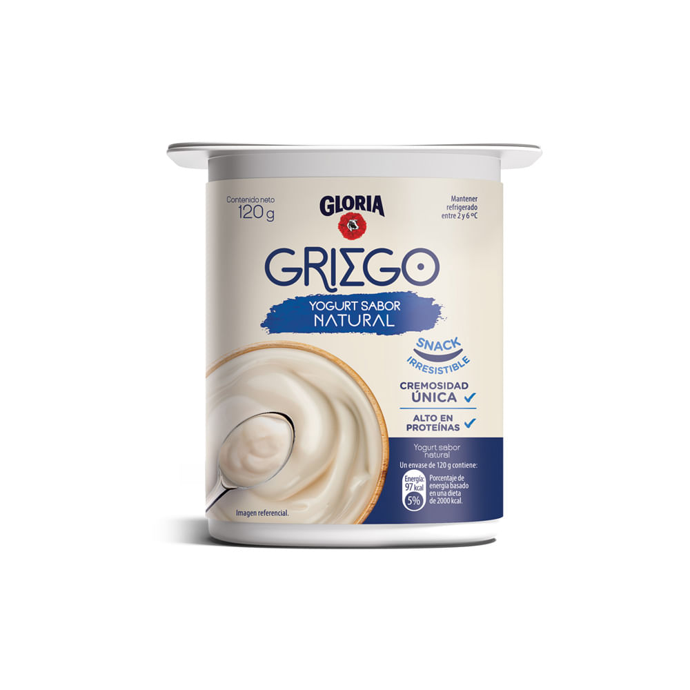 Yogurt Gloria Griego Sabor Natural 120g