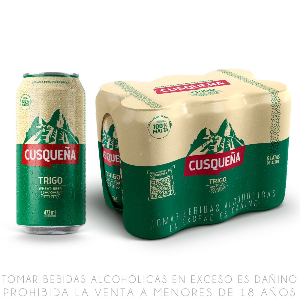 Sixpack Cerveza Cusqueña Trigo Lata 473ml