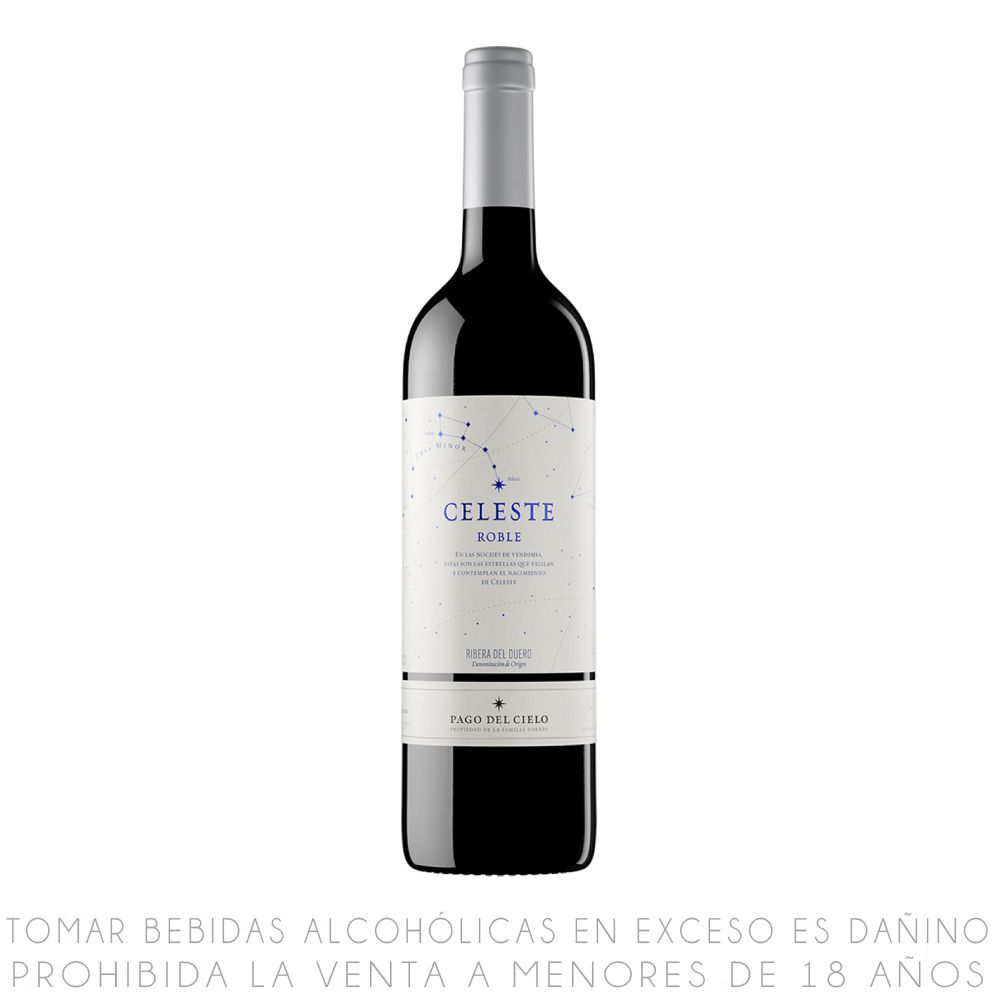 Vino Tinto Tempranillo Celeste Roble Botella 750ml
