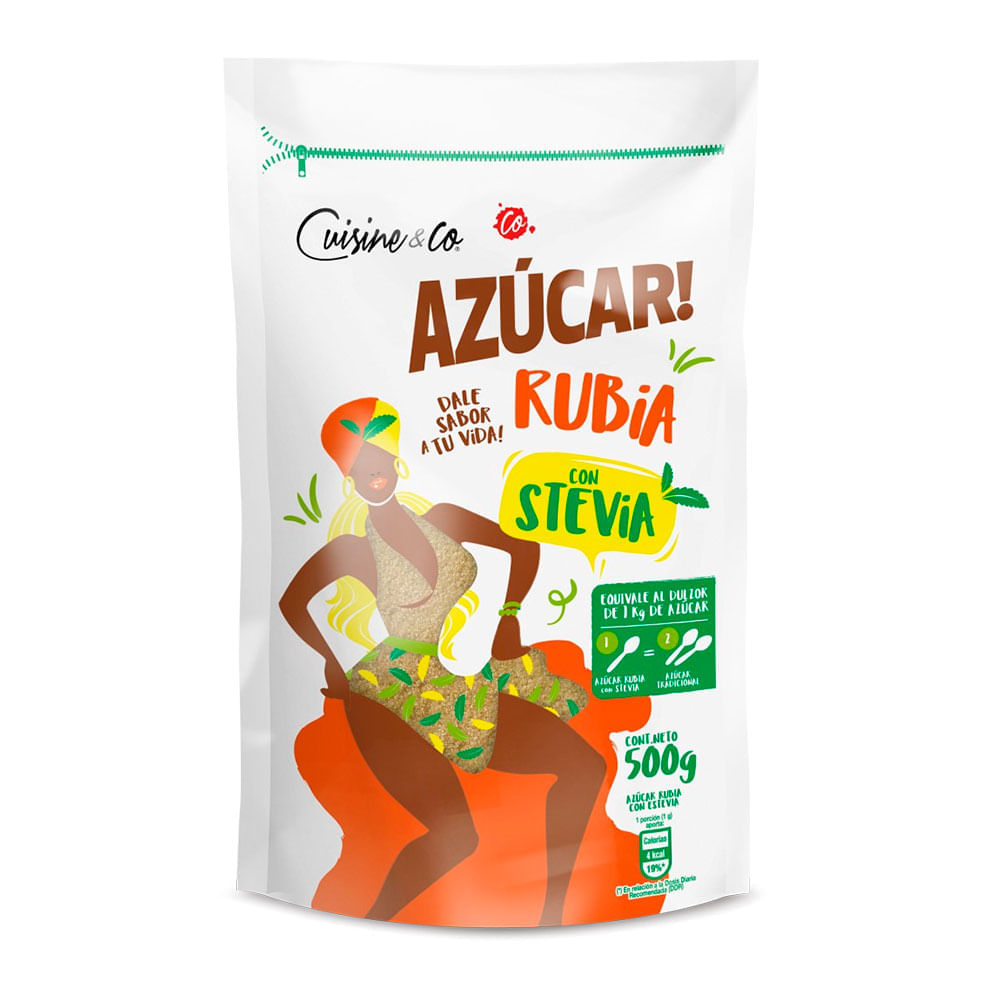 Azúcar Rubia Con Stevia Cuisine&Co Doypack 500 g