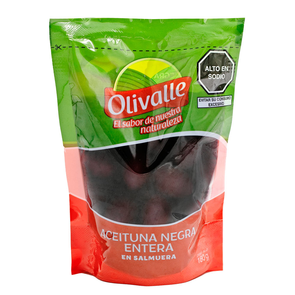 Aceituna Negra Entera Olivalle 180g
