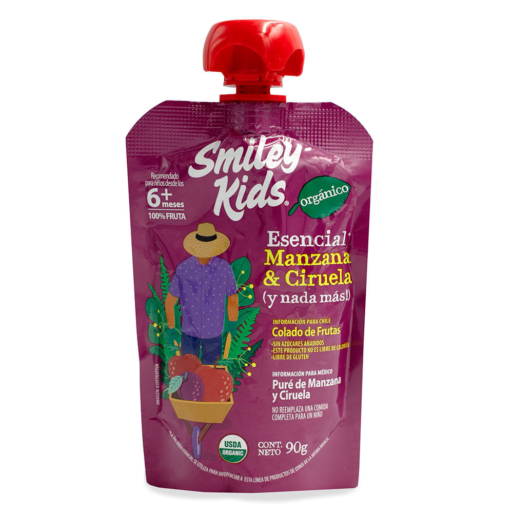 Compota Smiley Kids Manzana y Ciruela 90g