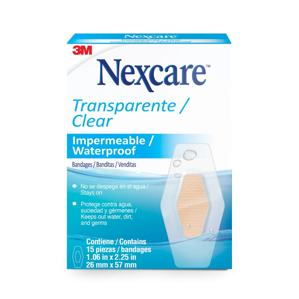 Banditas Impermeables Nexcare Transparente 15un