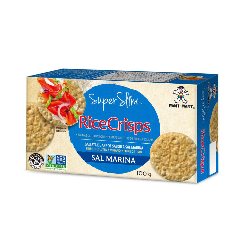 Galletas de Arroz Super Slim Rice Crisps Sea Salt 100g