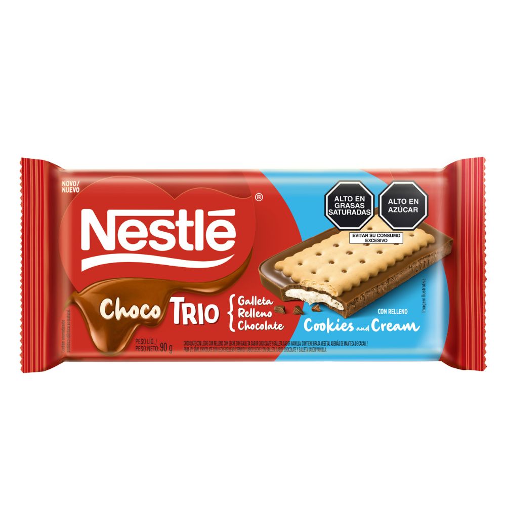 Galletas Rellenas Nestlé Choco Trio Cookies and Cream 90g