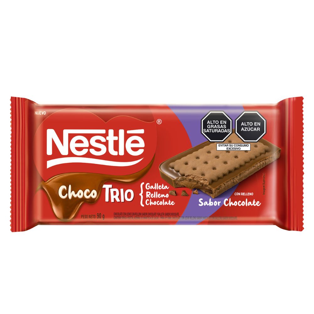 Galletas Rellenas Nestlé Choco Trio Chocolate 90g