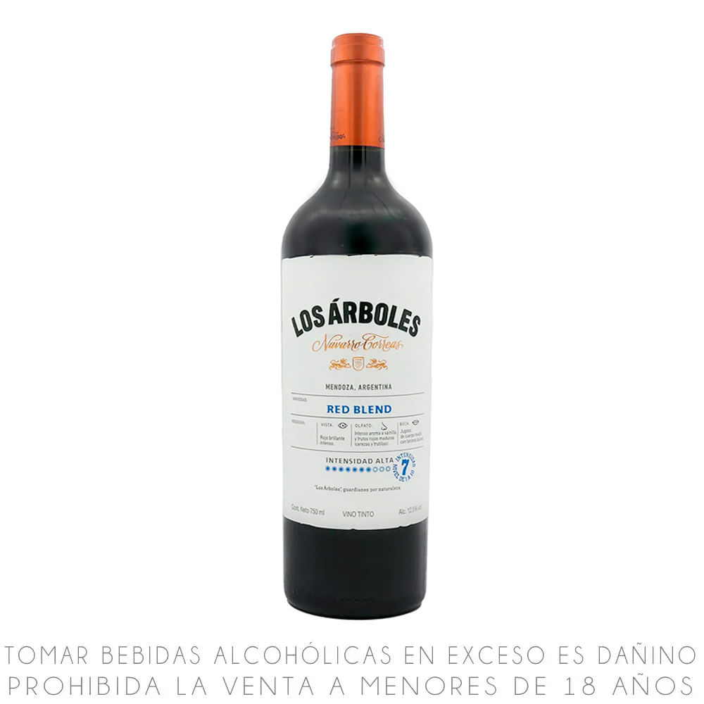 Vino Tinto Red Blend Los Árboles Botella 750ml