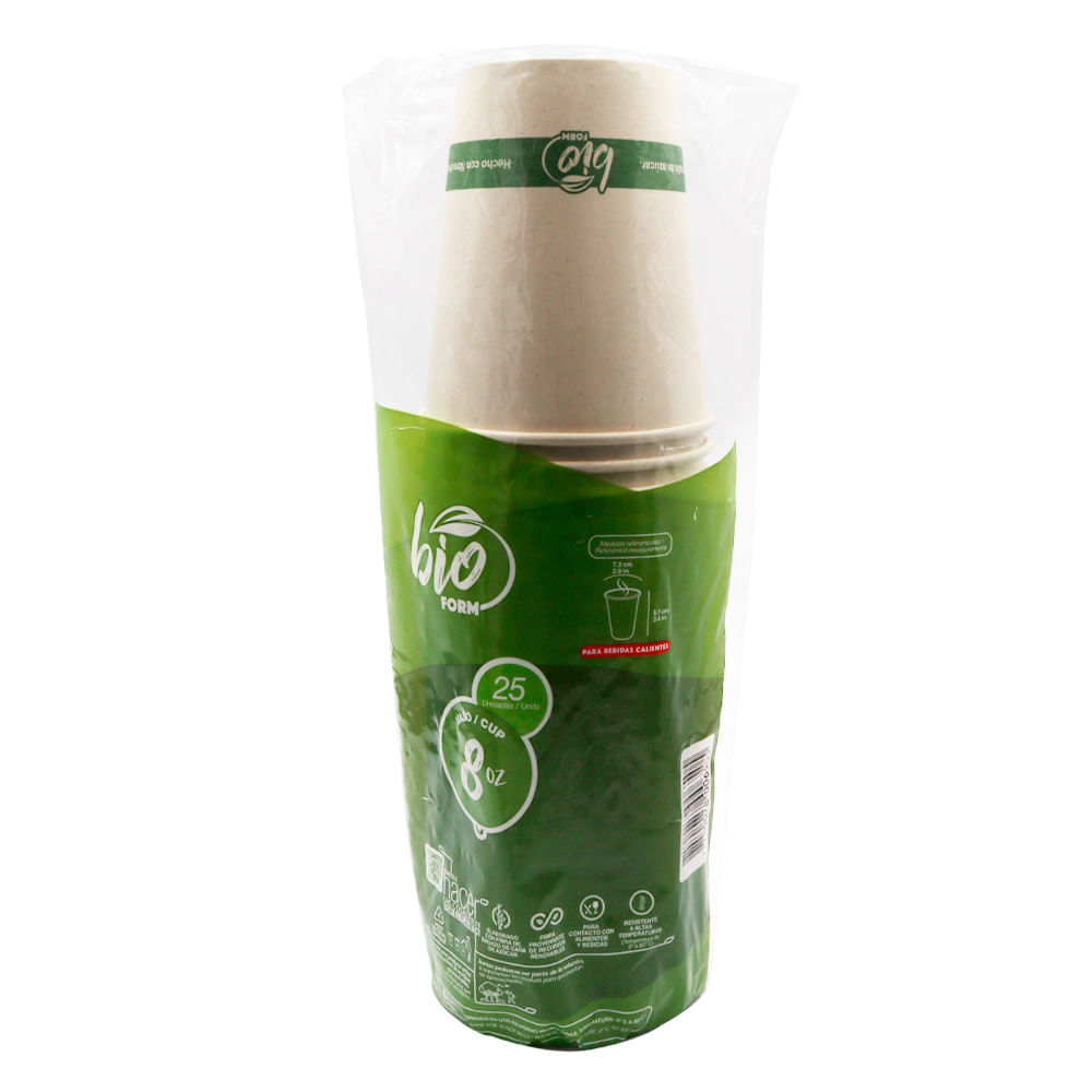 Vaso Descartable Bio Form 235ml 25un