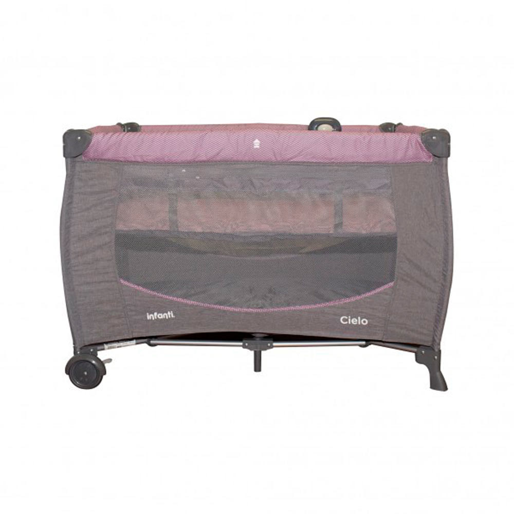 Cuna Corral Infanti Cielo Zigzag Rosado