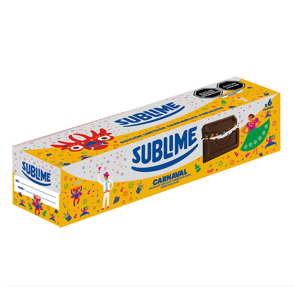 Chocolate Sublime Carnaval Mix 8un