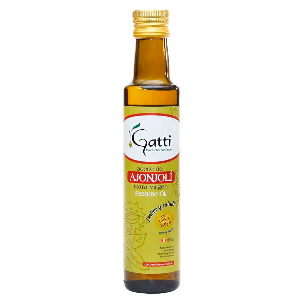 Aceite de Ajonjolí Gatti Extra Virgen Botella 250ml