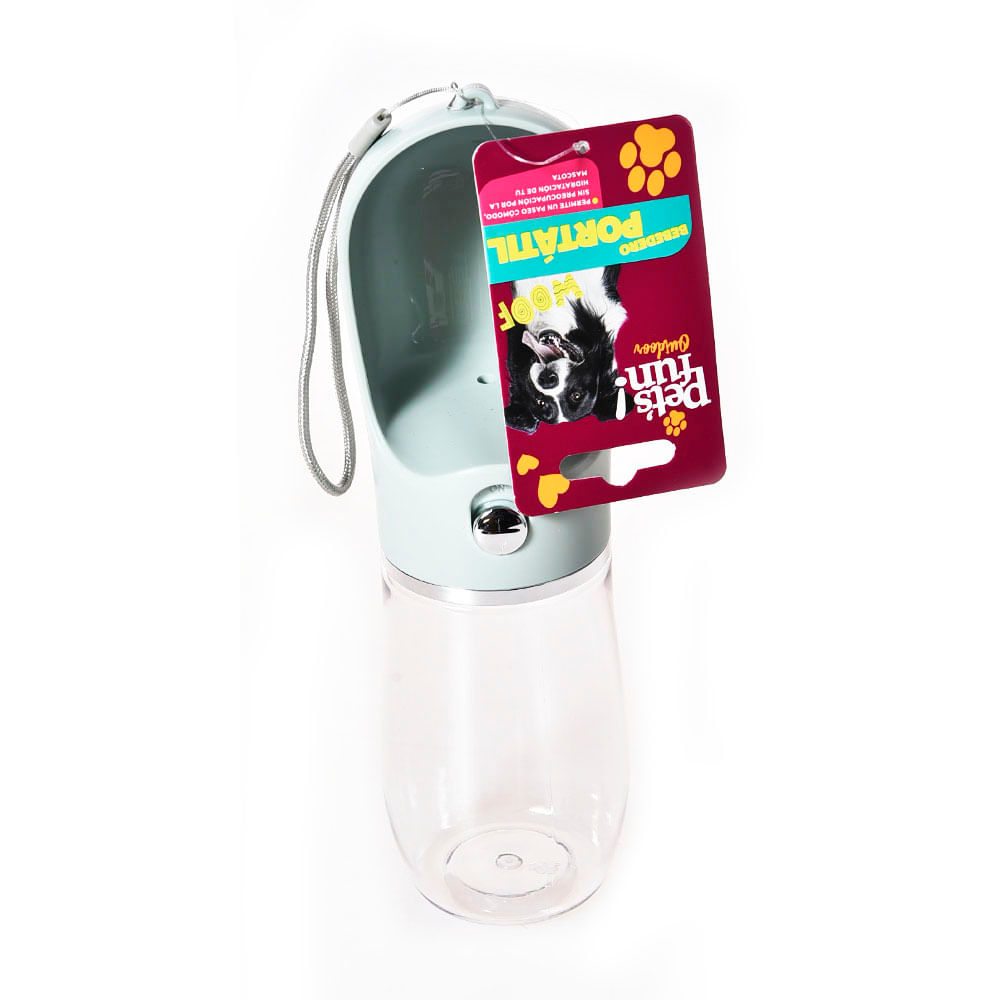 Bebedero Pets Fun Portátil 380ml Verde