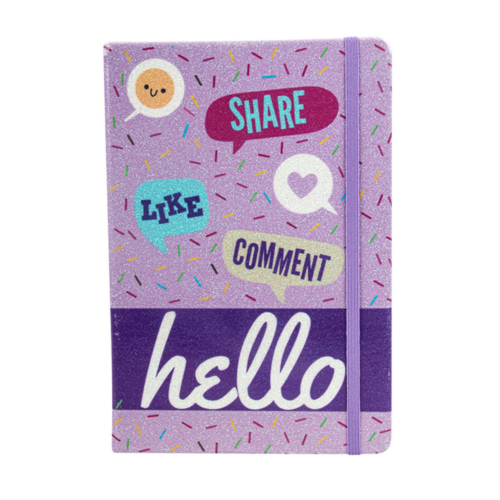 Libreta Artesco Glitter con Liga Share