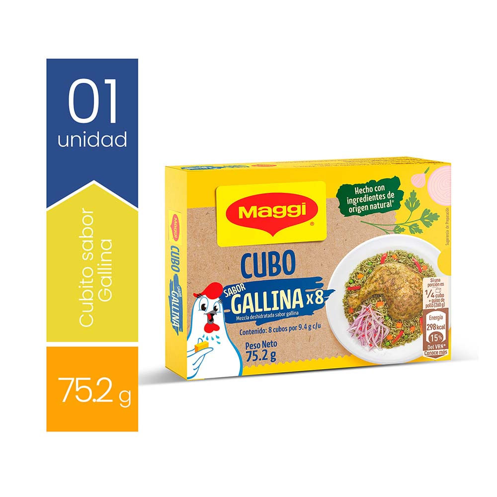 Cubito Sazonador Maggi Sabor Gallina 8un