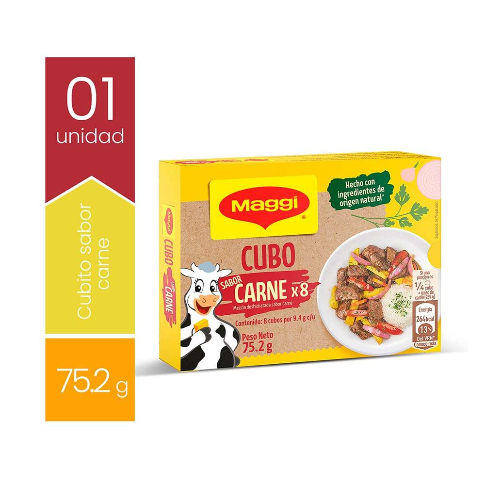 Cubito Sazonador Maggi Sabor Carne 8un
