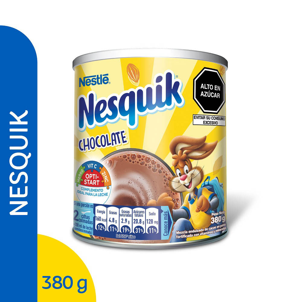Saborizador de Leche Nesquik Chocolate 380g