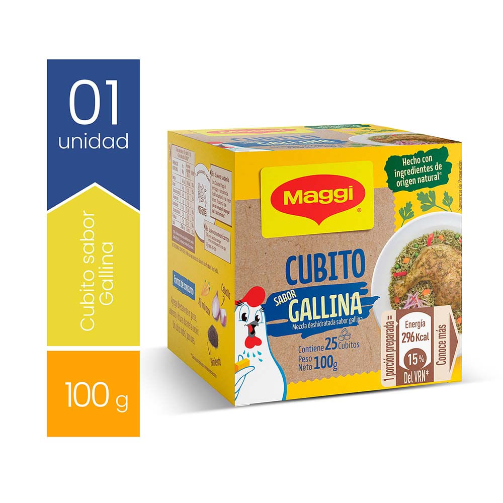 Cubito Sazonador Maggi Sabor Gallina 25un