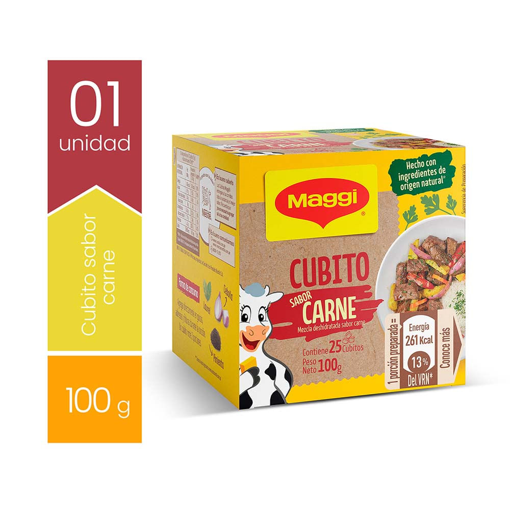 Cubito Sazonador Maggi Sabor Carne 25un
