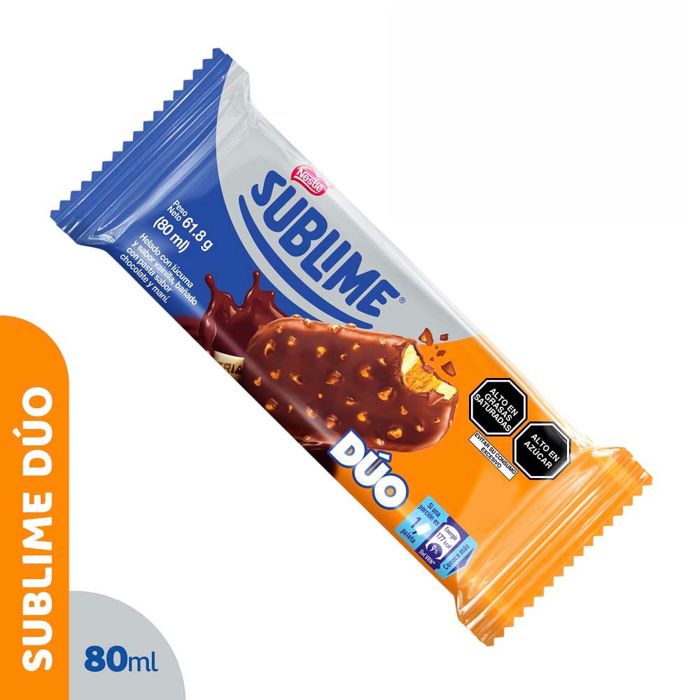Paleta de Helado Sublime Dúo Lúcuma 80ml