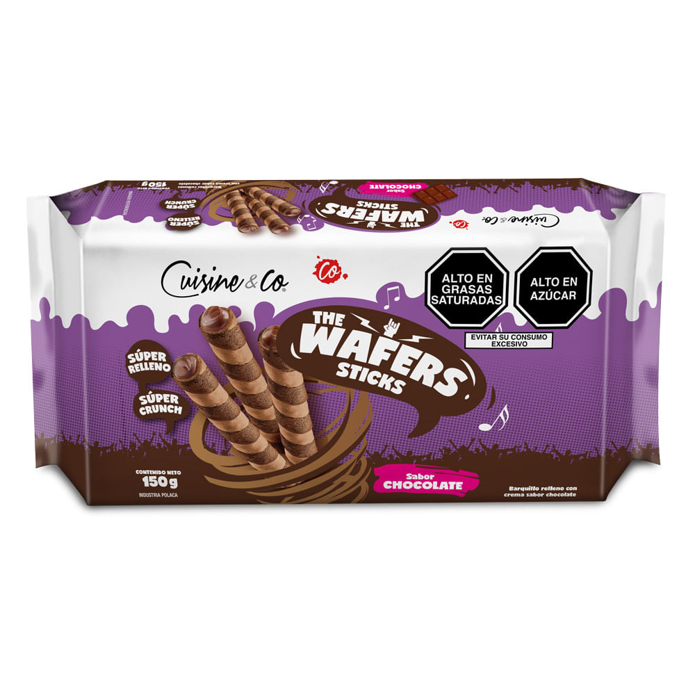 Wafer Stick Cuisine & Co Sabor Chocolate 150g