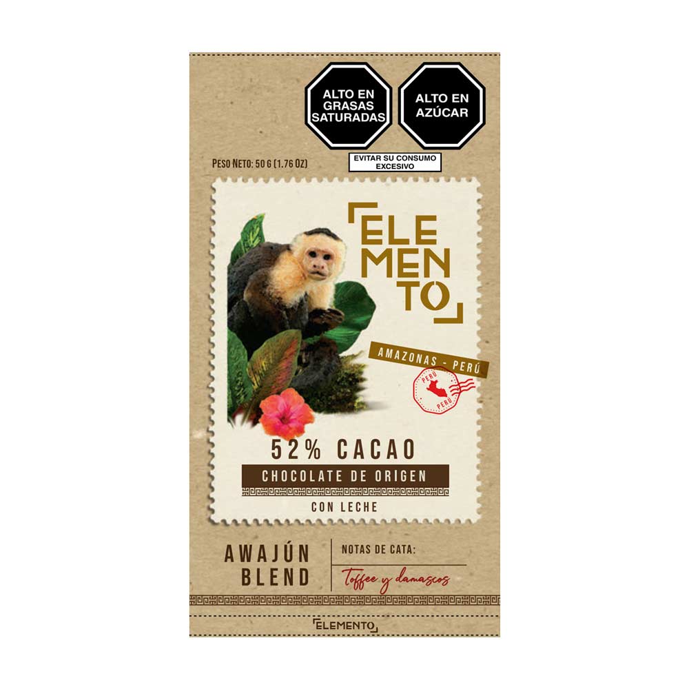 Chocolate de Origen con Leche Elemento 50g