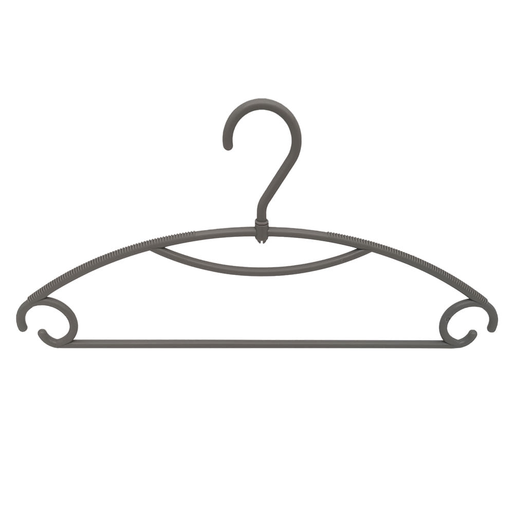 Pack 10 Colgadores Krea Giratorio Gris