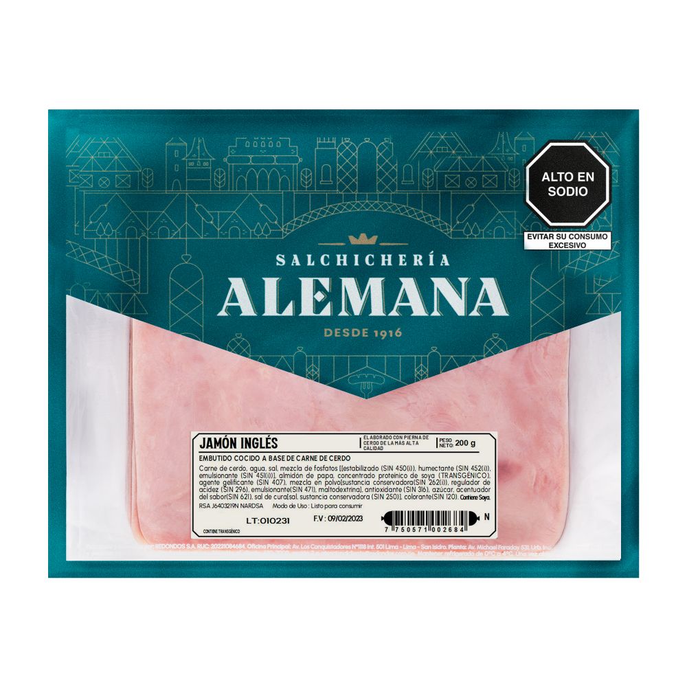 Jamón Inglés Salchichería Alemana 200g