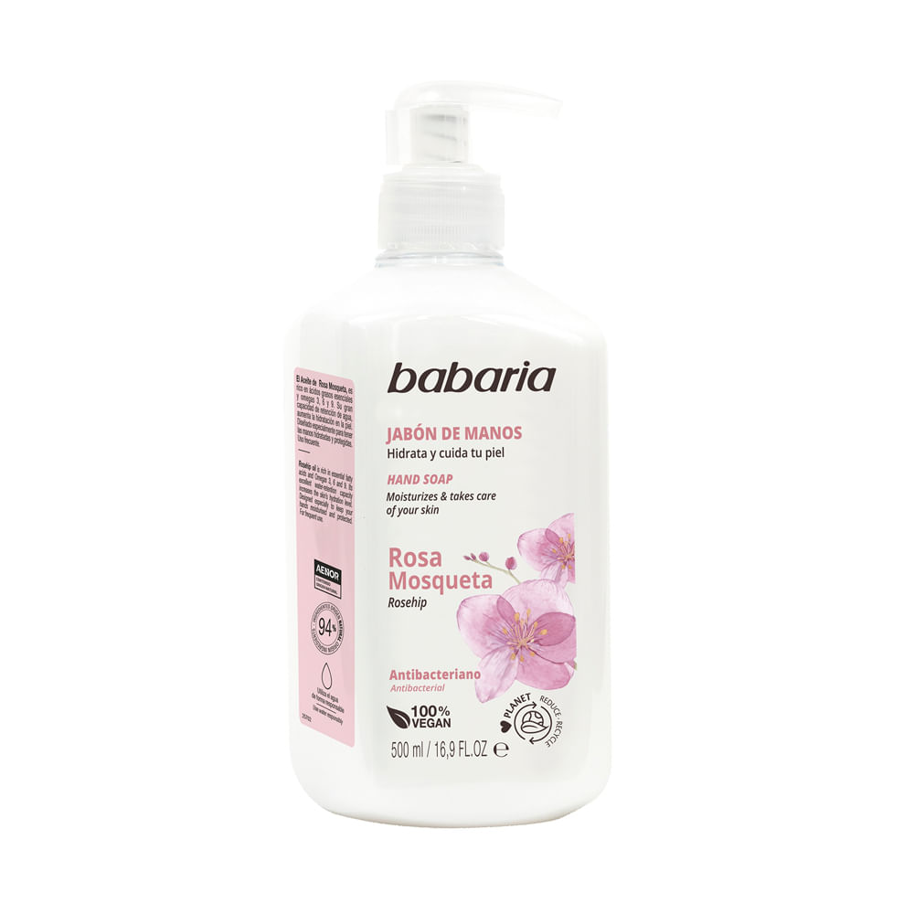 Jabón Líquido de Manos Babaria Rosa Mosqueta 500ml