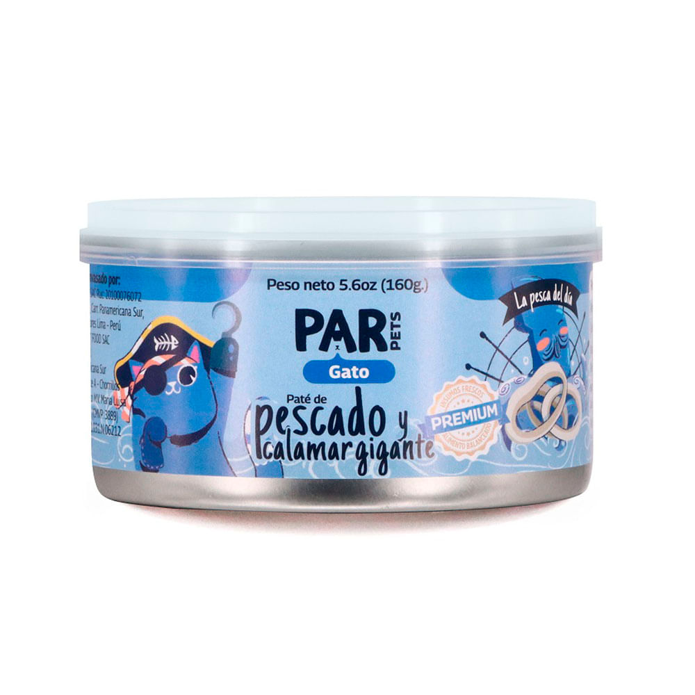Par Pets Gato Paté de Calamar Gigante 160g