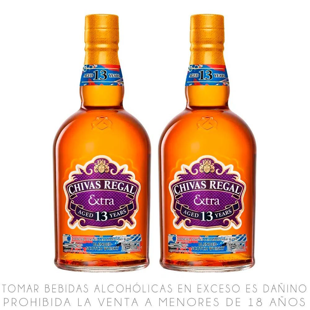 Twopack Whisky Chivas Regal Extra Bourbon 13 Años 700ml