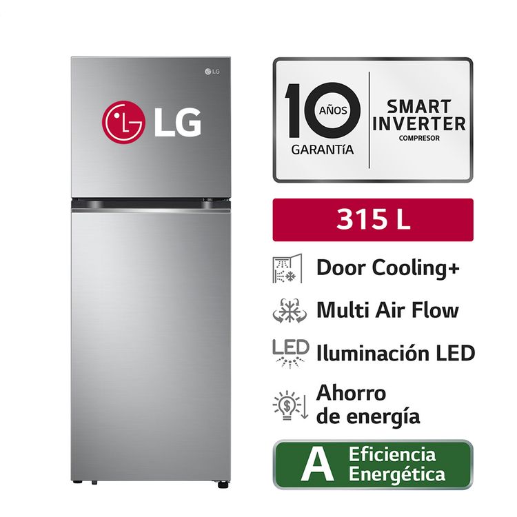 Refrigeradora-Top-Freezer-LG-GT31BPP-315L-Door-Cooling-Plateada-1-351647807