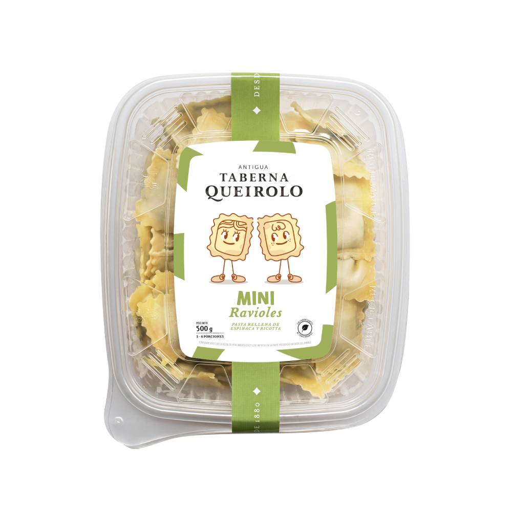 Mini Ravioles Taberna Queirolo Espinaca y Ricotta 500g