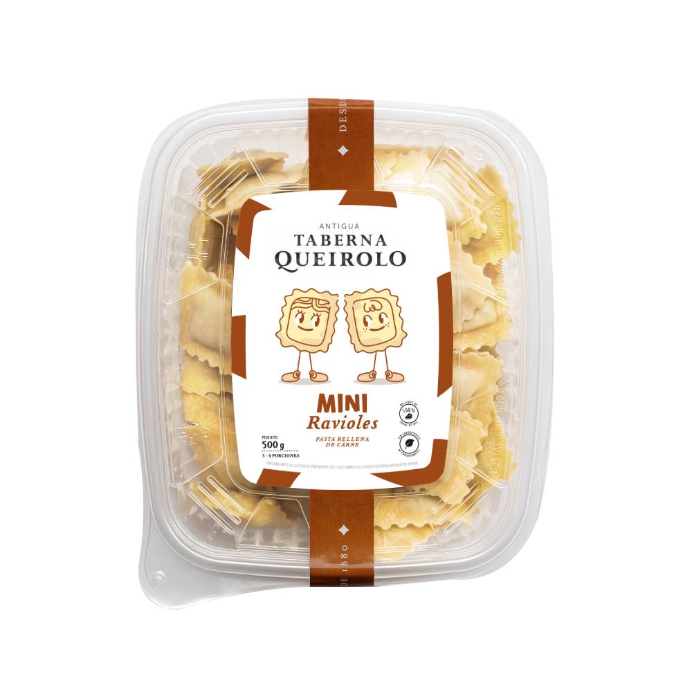 Mini Ravioles Taberna Queirolo Carne 500g