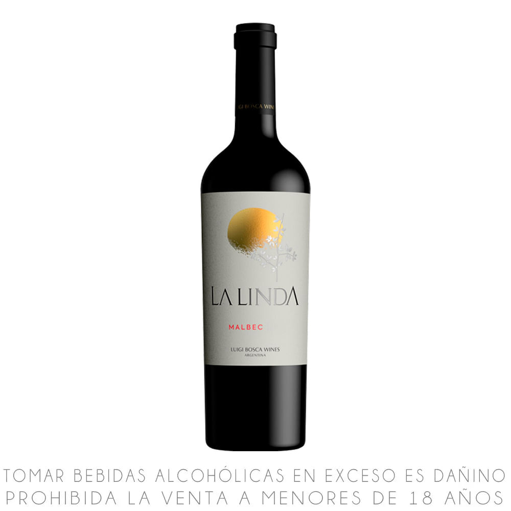 Vino Tinto Malbec La Linda Botella 750ml