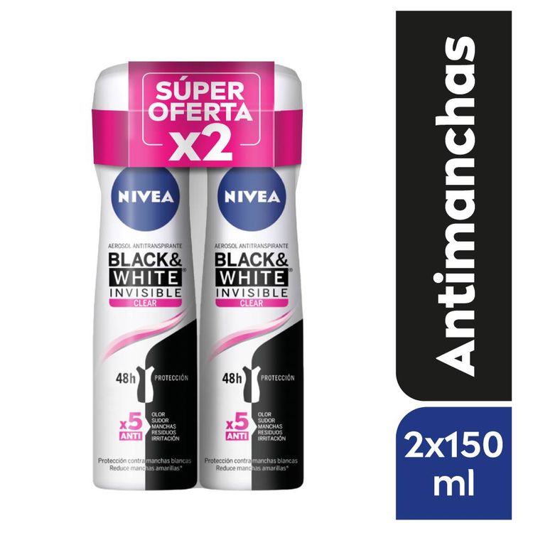 Twopack-Antitranspirante-en-Aerosol-Nivea-Black-White-Invisible-150ml-1-351675297