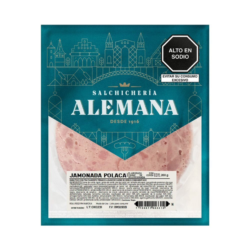 Jamonada Polaca Salchichería Alemana 200g