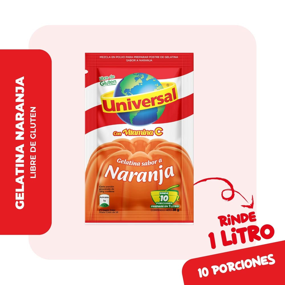Gelatina Universal de Naranja 38g