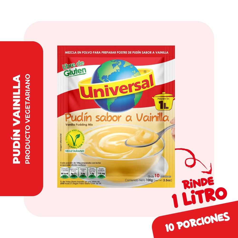 Pudin de Vainilla Universal Sobre 100 g