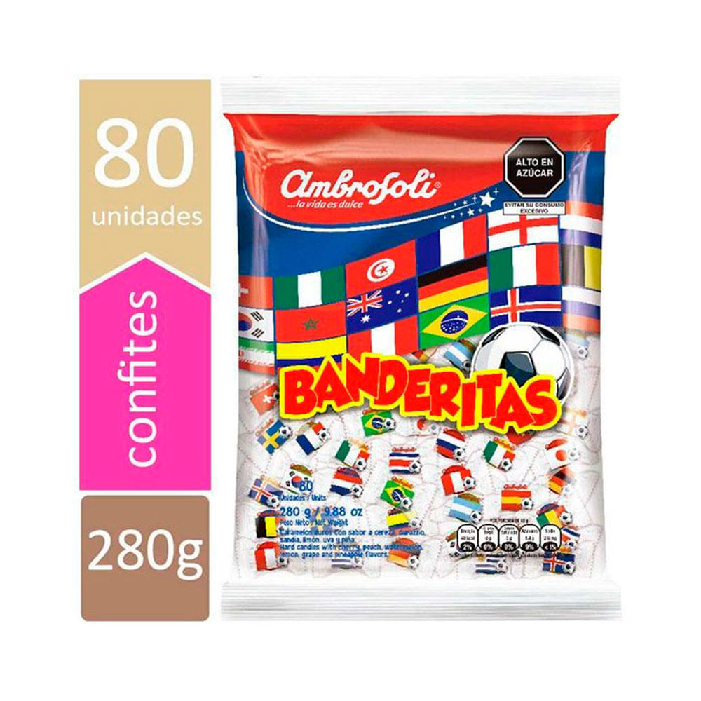 Caramelos Banderitas 80un