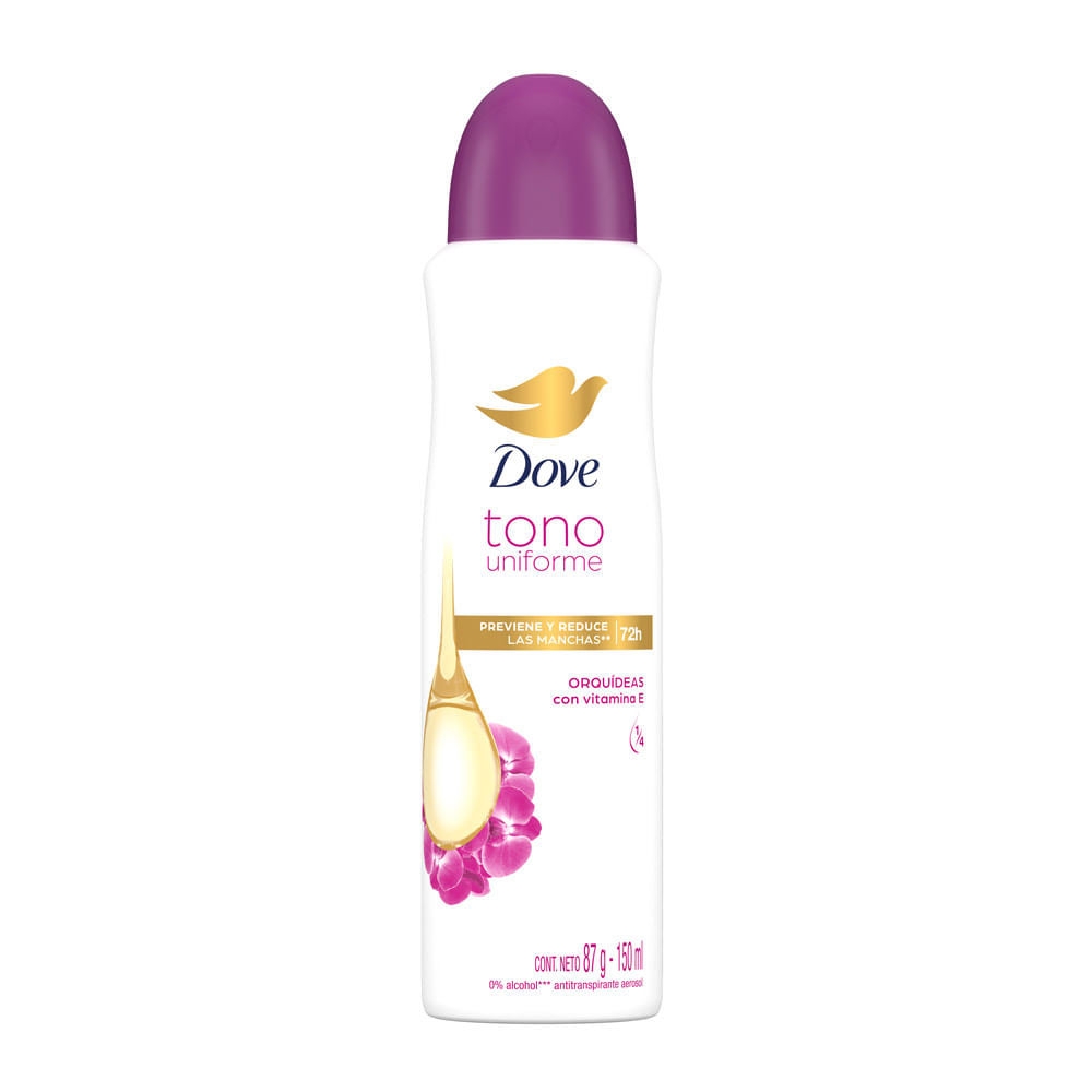 Desodorante en Spray Dove Tono Uniforme Orquídeas 150ml