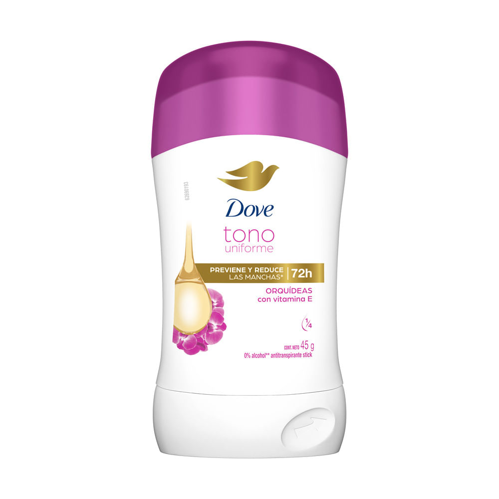 Desodorante en Barra Dove Tono Uniforme Orquídeas 45g