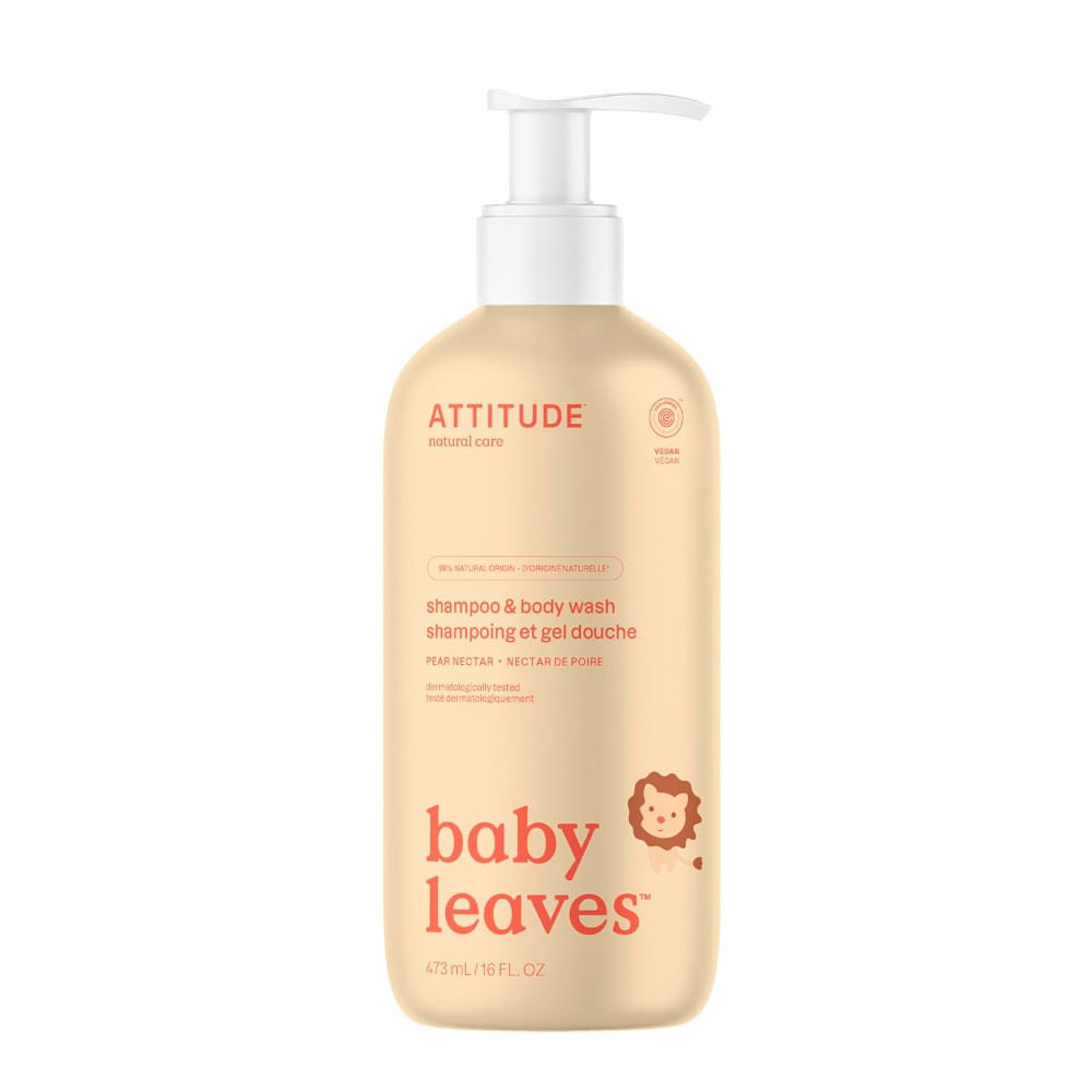 Shampoo & Body Wash Attitude Natural Care Pera 473ml