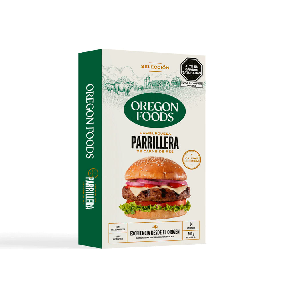Hamburguesas Parrilleras Oregon Foods 4un