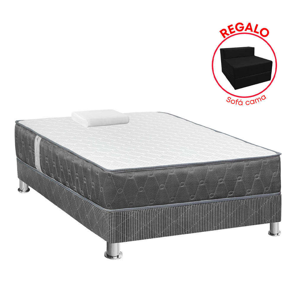 Cama Forli Americana Acqua 1.5 Plazas + Sofa Cama