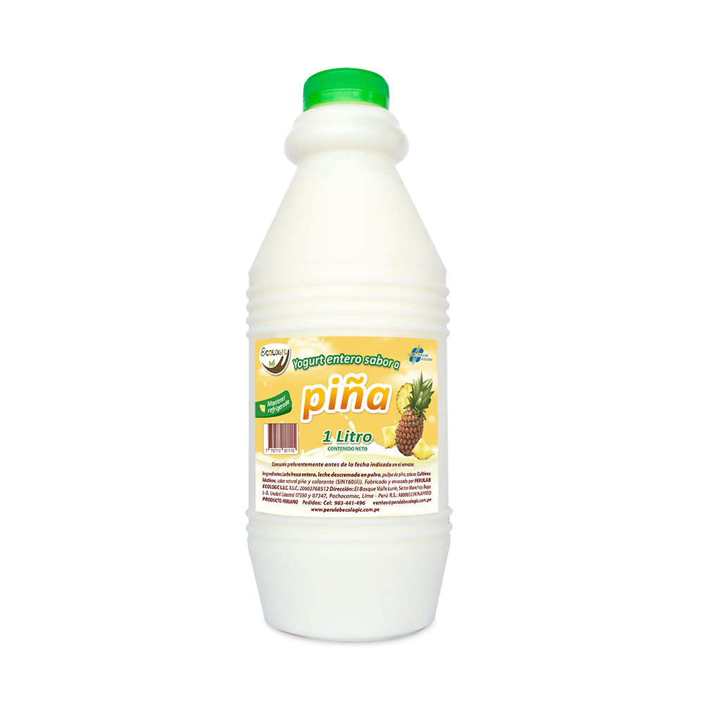 Yogurt Bebible Ecologic Sabor Piña 1L