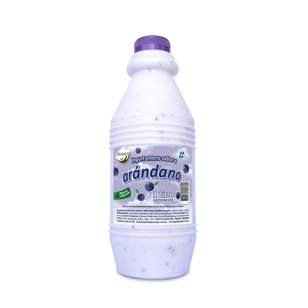 Yogurt Bebible Ecologic Sabor Arándano 1L