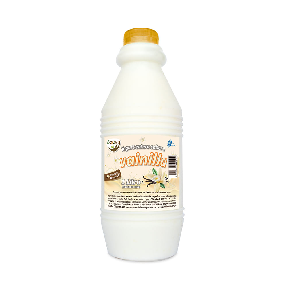 Yogurt Bebible Ecologic Sabor Vainilla 1L