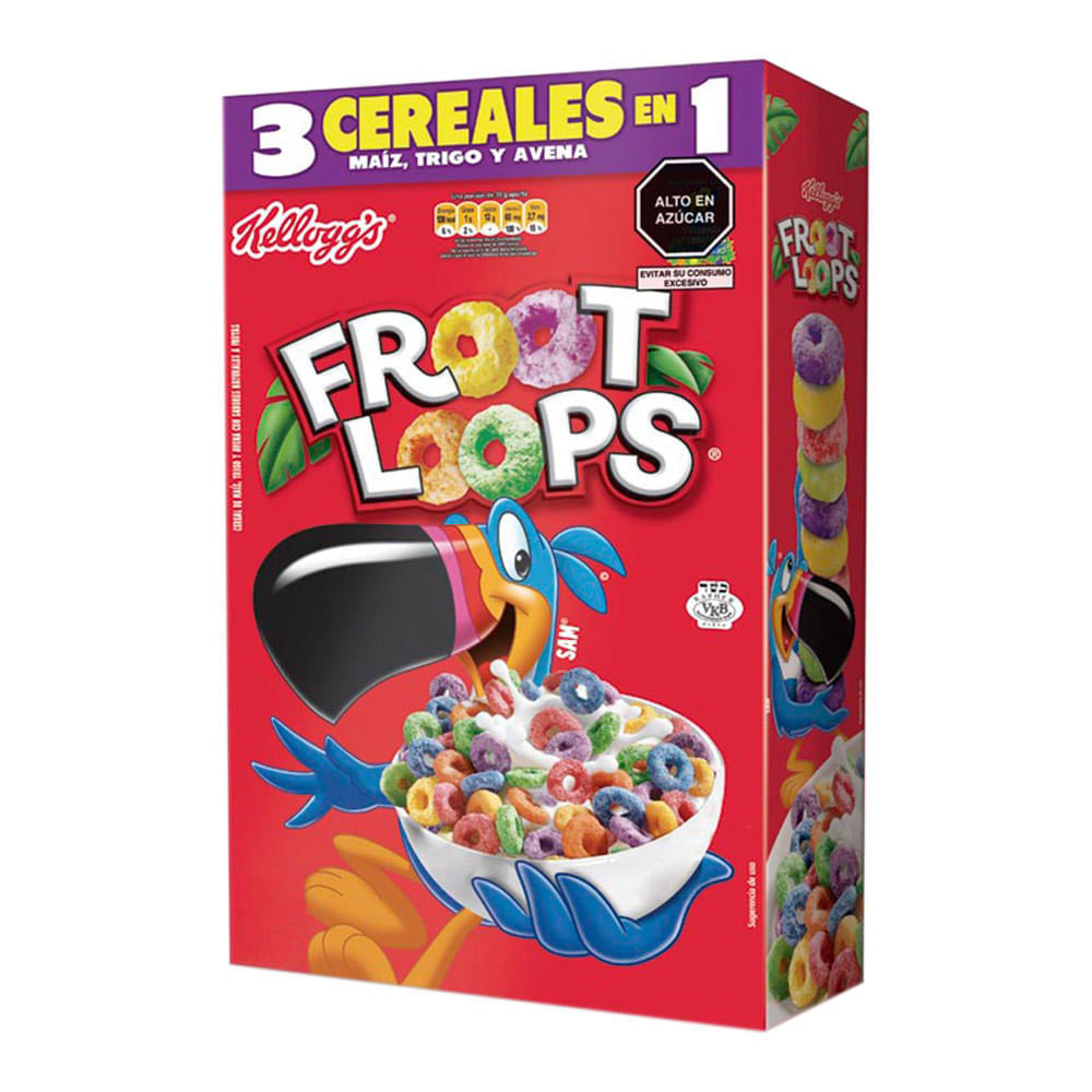 Aros de Maíz, Trigo y Avena Froot Loops Kellogg's 200g