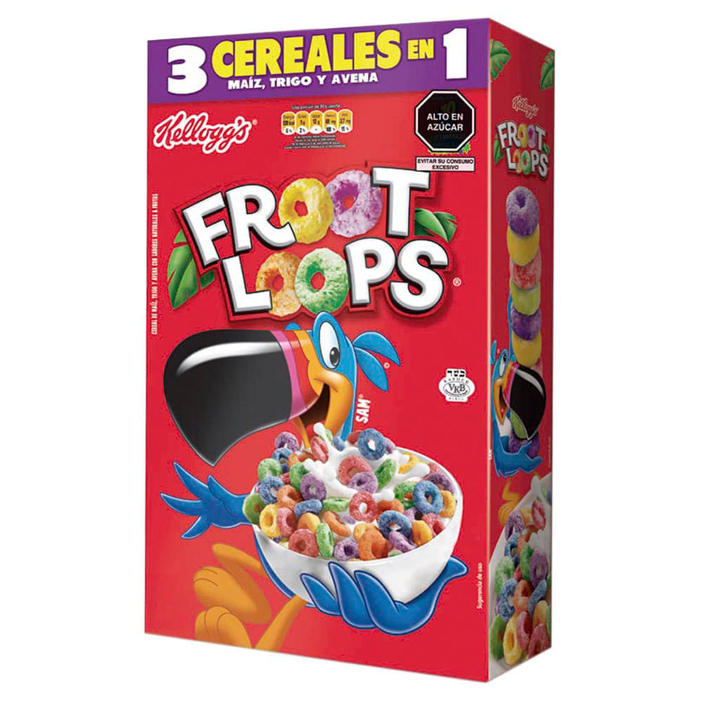 Aros de Maíz, Trigo y Avena Froot Loops Kellogg's 350g